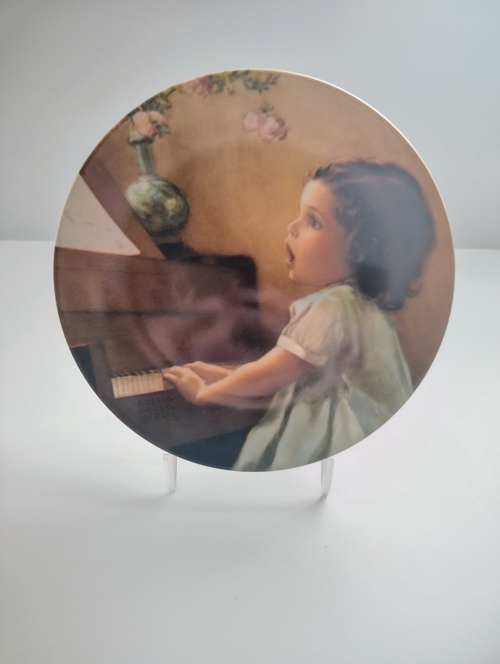 Vintage Bessie Pease Gutmann Plate. Harmony "Childhood Reflections" 1981